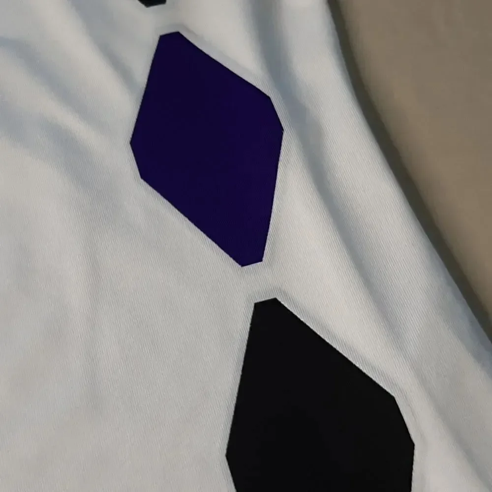 EP Pro Tour Tech White with Black and Purple Diamond Design Shirt